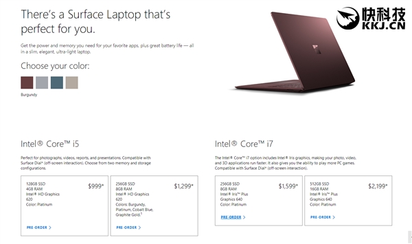 �����ʼǱ���΢��Surface Laptop��Ƚ��أ��۸����
